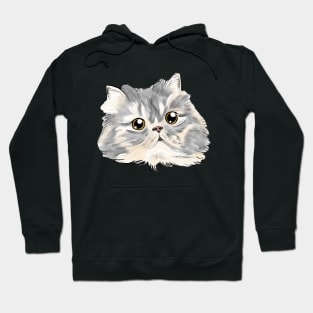 Grey Cream Cat Boy Head _ Bunniesmee Hoodie